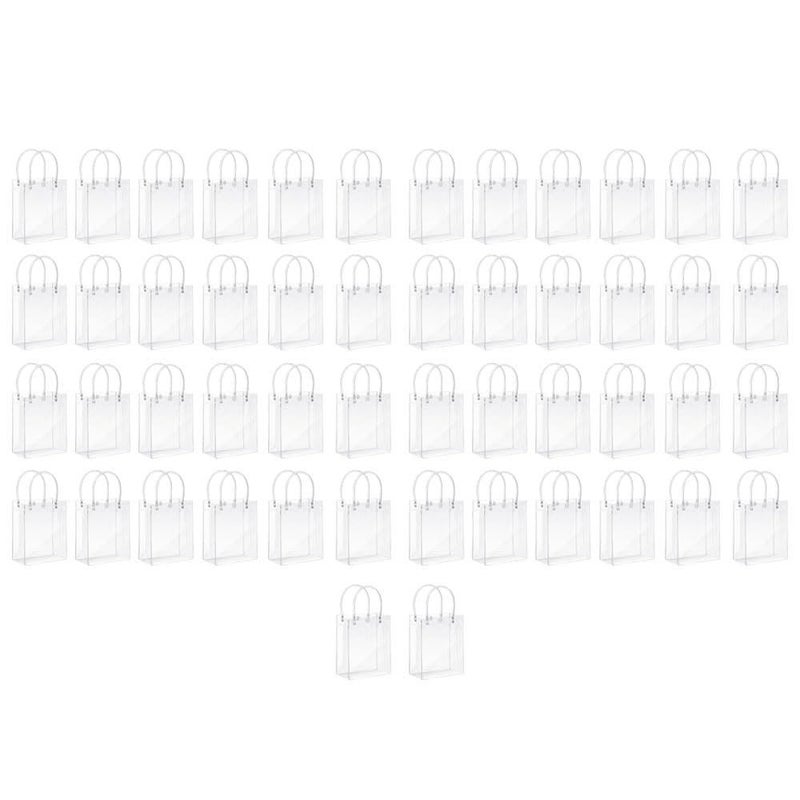 Transparent PVC Gift Bags With Handles Reusable Party Favor Tote Model F - Image 2