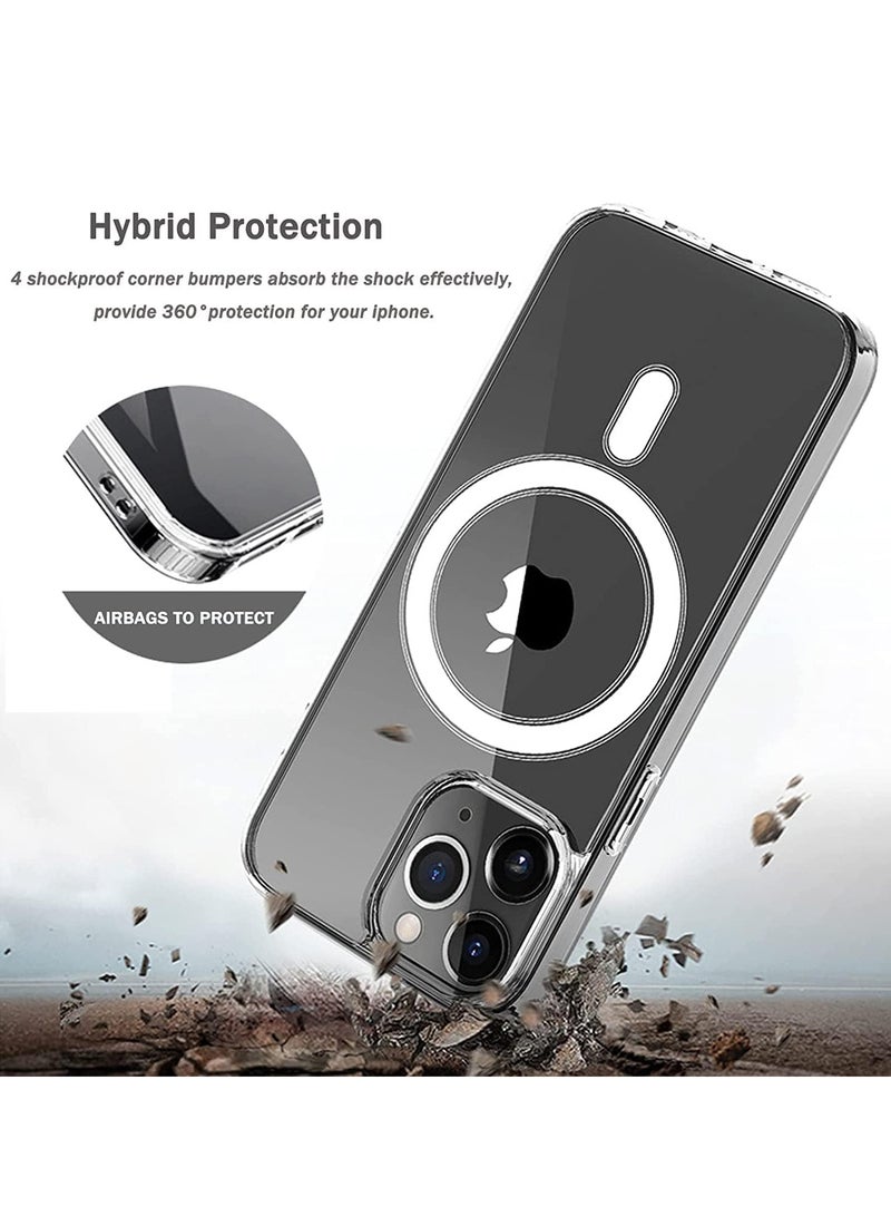 MIGOFAST Magnetic Clear Back Designed for iPhone 14 Pro Max Clear Phone Case Compatible with Magsafe, Slim Protective Cover - Image 5