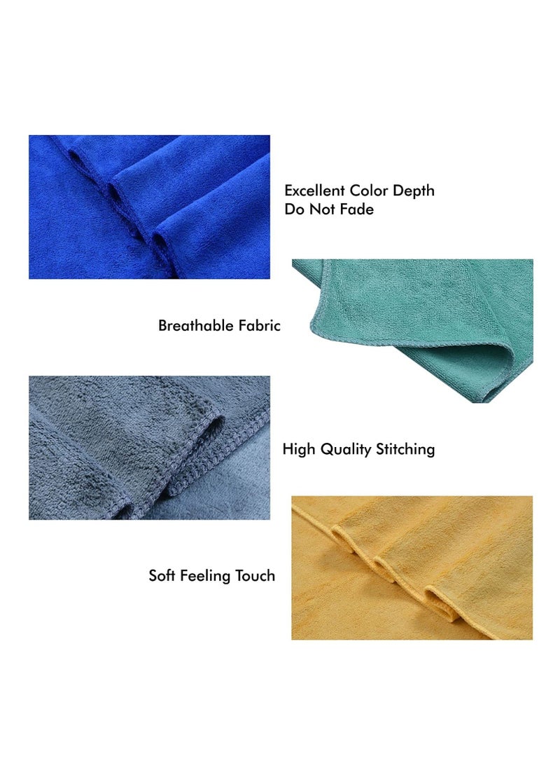 Fabienne 2-Piece Microfiber Bath Sheet Black 80x160cm Soft and Durable Microfiber Beach Towel Super Absorbent and Fast Drying Microfiber Bath Towel Large for Sports, Travel, Beach, Fitness and Yoga  - Image 4
