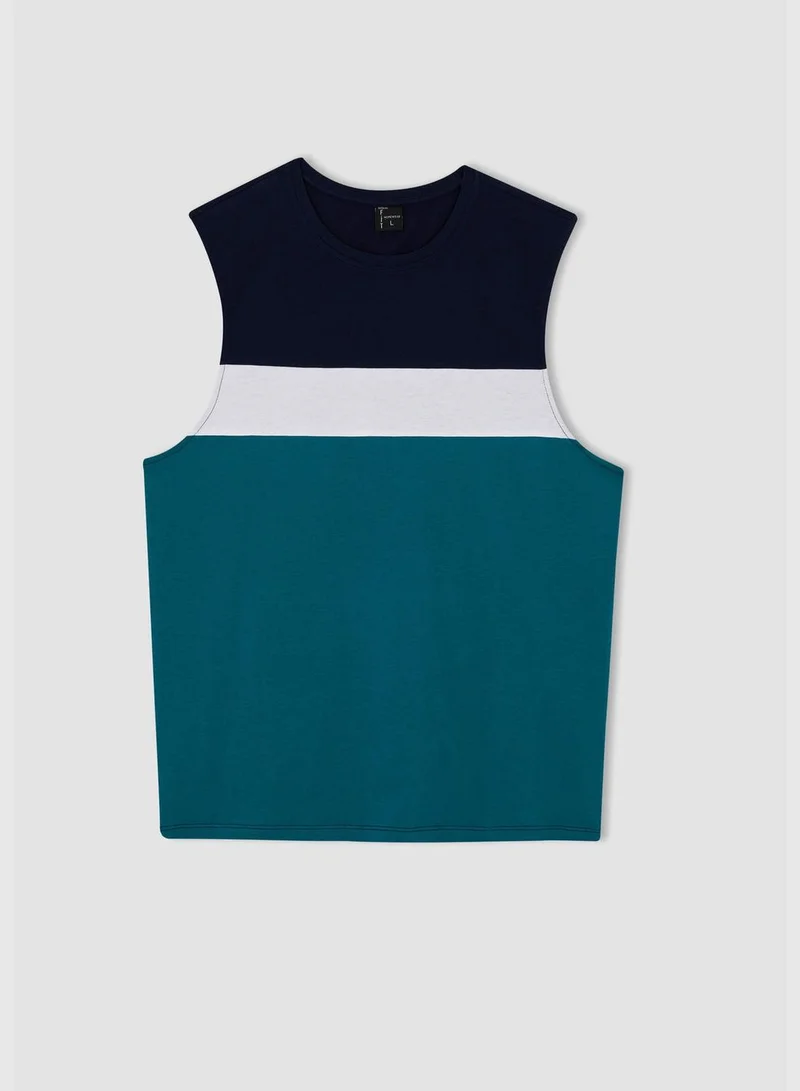 ديفاكتو 2 Pack Man Regular Fit Crew Neck Sleeveless Homewear Knitted Sets
