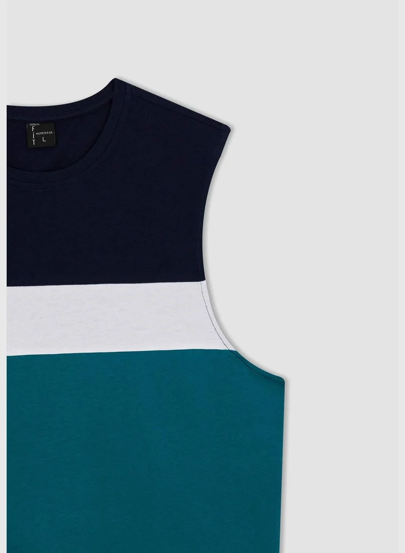 ديفاكتو 2 Pack Man Regular Fit Crew Neck Sleeveless Homewear Knitted Sets