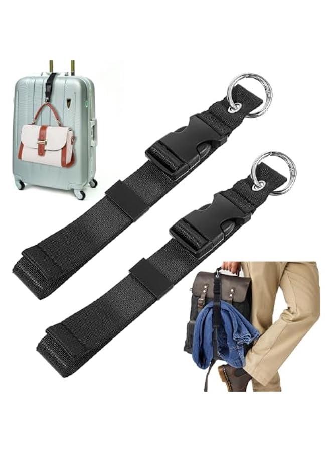 2Pcs Add a Bag Luggage Strap, Adjustable Luggage Belt Heavy Duty Luggage Straps Carry-on Baggage Suitcase Straps Belts Luggage Hook to Connect Your Luggage Jacket Travel Attachment Accessories - Image 1