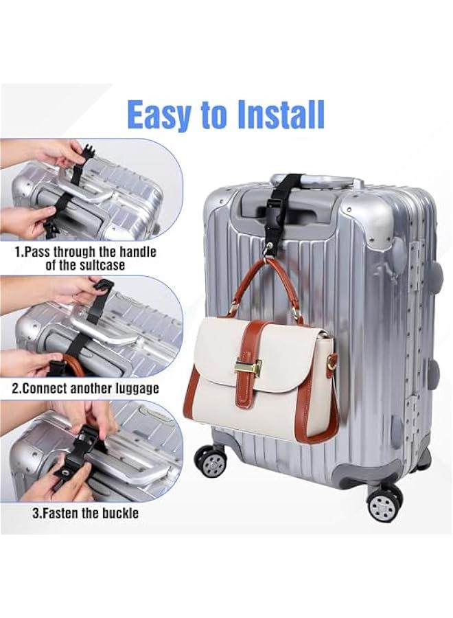 2Pcs Add a Bag Luggage Strap, Adjustable Luggage Belt Heavy Duty Luggage Straps Carry-on Baggage Suitcase Straps Belts Luggage Hook to Connect Your Luggage Jacket Travel Attachment Accessories - Image 5