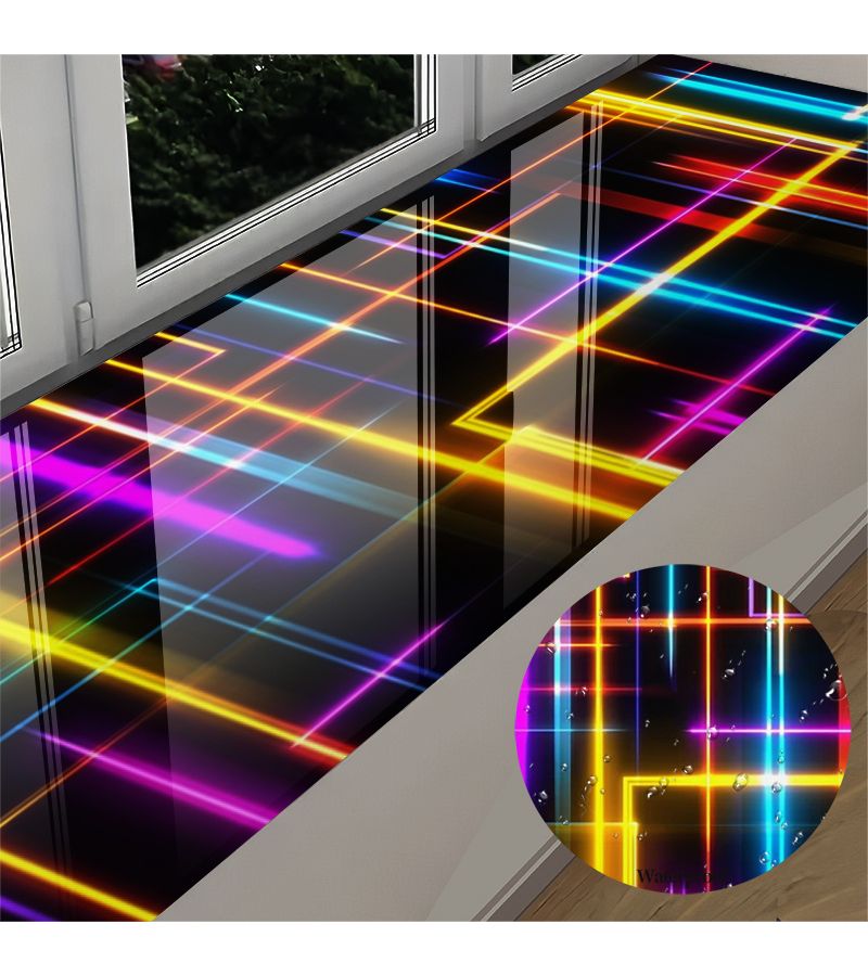 Vinyl Neon Stripe Removable Placemat and Wall Sticker 1pc Style 1 - Image 1