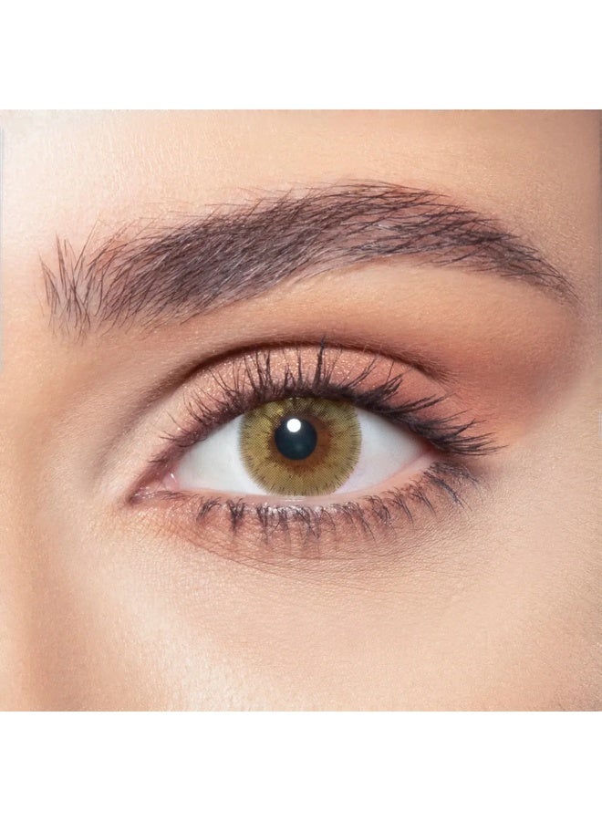 Bella Elite Silky Gold Monthly Disposable Contact Lenses, Colored Contact Lenses, Cosmetic contact lenses, Brown Contact Lenses, Pack Of 2 - Image 1