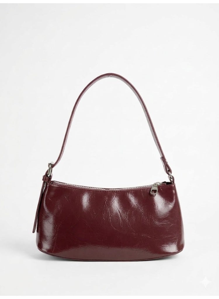 لايف ستيلاش  حقيبة كتف جلدية بتصميم مميز ZC-11 - نبيتي - Image 2