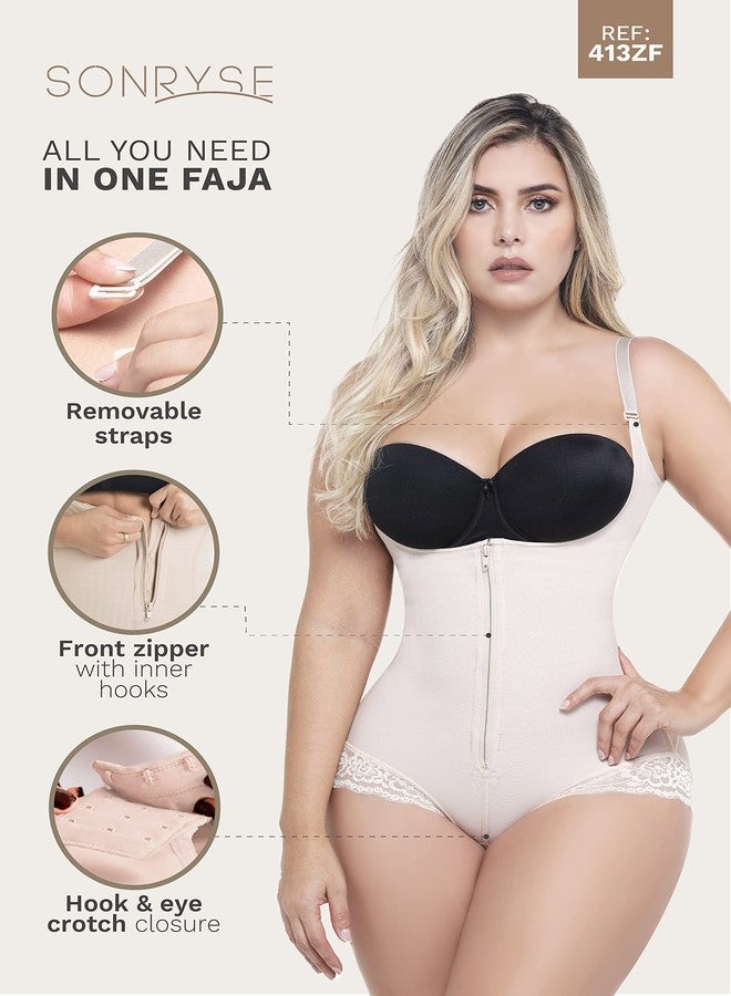 Sonryse Fajas Colombianas Reductoras y Moldeadoras Levanta Cola Posparto Stage 2 Post Surgery Shapewear Bodysuit Black XS/30 - Image 5