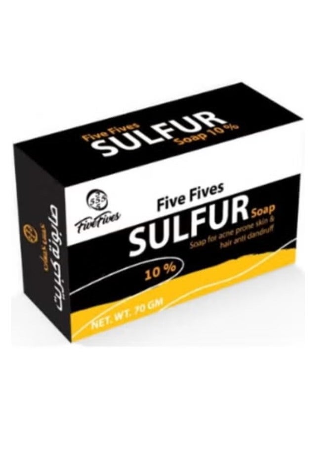 Sulfur Soap 10% for Itchy Skin and Dandruff - 70g