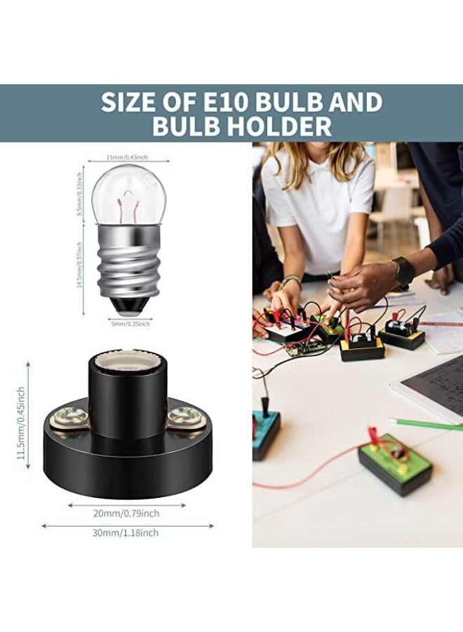 Royal Apex Miniature Screw Base Light Bulb And Holder Lamp Flashlight Torch Diy Work Light Etc. E10 E10 BulbAndHolder Pack Of 10 - Image 2
