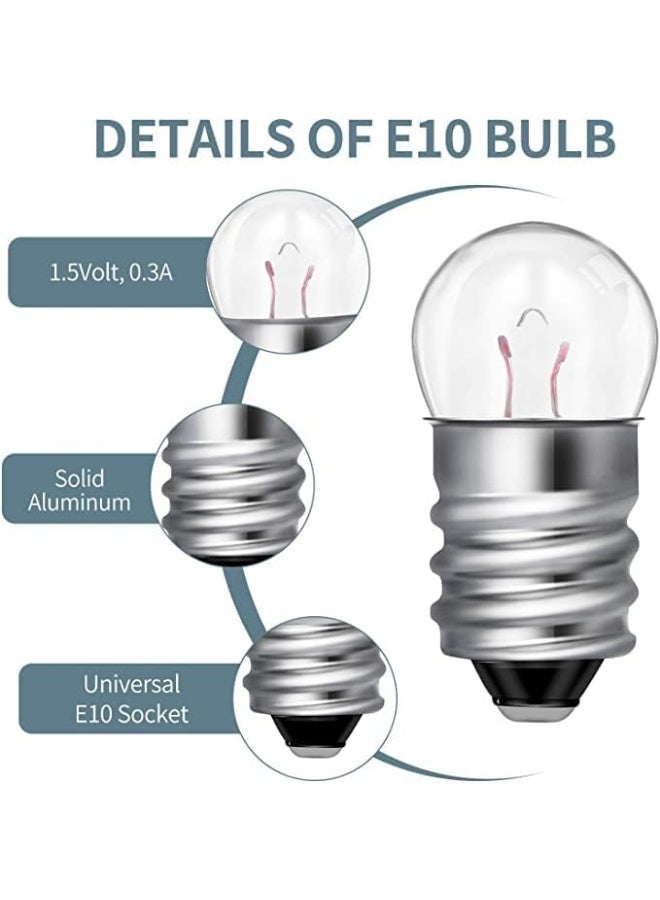 Royal Apex Miniature Screw Base Light Bulb And Holder Lamp Flashlight Torch Diy Work Light Etc. E10 E10 BulbAndHolder Pack Of 10 - Image 3