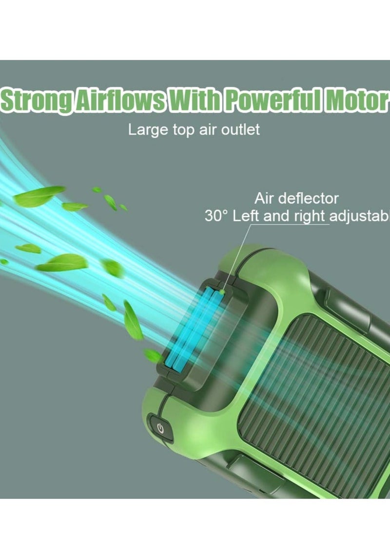 Loquat Necklace Fan,  Personal Belt Fan Clip On Waist Portable Cooling Fan u0026 USB Necklace Fan Adjustable Fan Suitable for Travel Outdoor Working Jobsite 7000RMP Strong Airflow/ 3 Speeds - Image 4