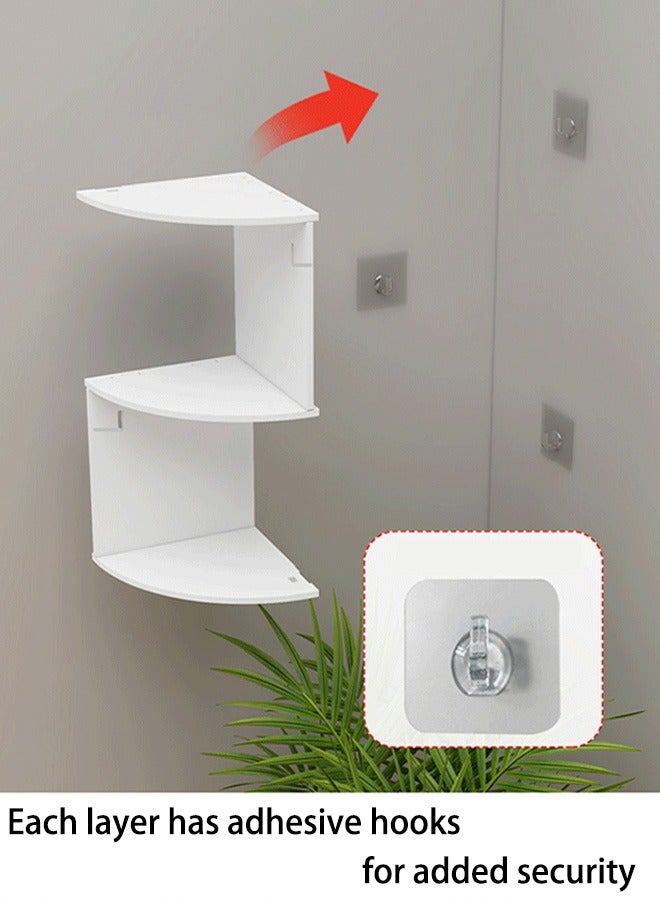 كوزينيست رف كتب زاوية من 5 طبقات، رف جداري عائم ورف تخزين لتوفير المساحة، رف عرض للمساحات الصغيرة، لغرفة المعيشة وغرفة النوم والمكتب والحمام وديكور المنزل - Image 5