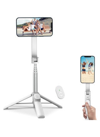 Selfie stick - New Wireless Bluetooth selfie stick foldable mini tripod with fill light shutter remote control forIOSs Androids Smart phone (R1-White) - pzsku/Z9448EF92161715A16BBEZ/45/_/1730197016/588acb6e-f453-4709-acdb-9841f35da022