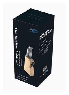 AGD 5-Piece Knives Set With Stand Silver/Black 17x36x15cm  - Image 3