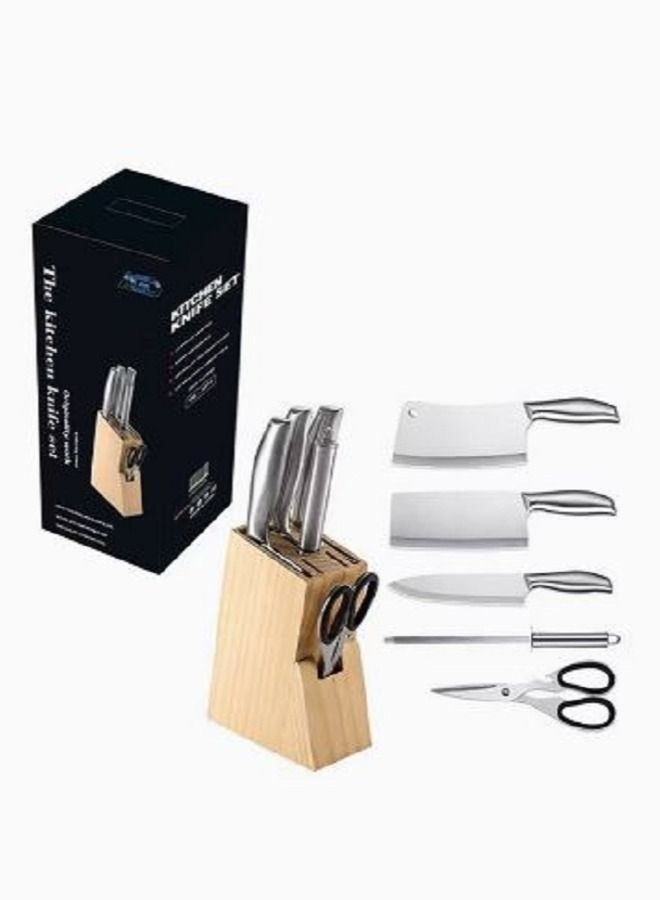 AGD 5-Piece Knives Set With Stand Silver/Black 17x36x15cm - Image 2