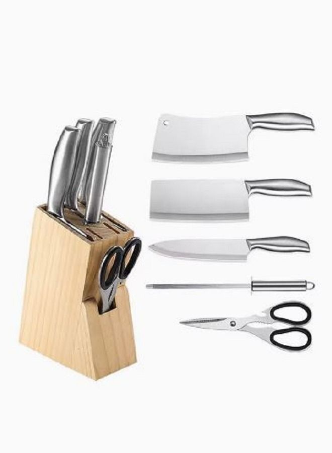 AGD 5-Piece Knives Set With Stand Silver/Black 17x36x15cm - Image 1