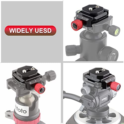 LEFTFOTO Camera Quick Release Plate Clamp kit with Arca Swiss Style Clamp,Quick Release Plate and 1/4" to 3/8" Screw Thread,for DSLR Camera, Tripod, Monopod, Ball Head,Cimbal Stabilzer. - Image 3