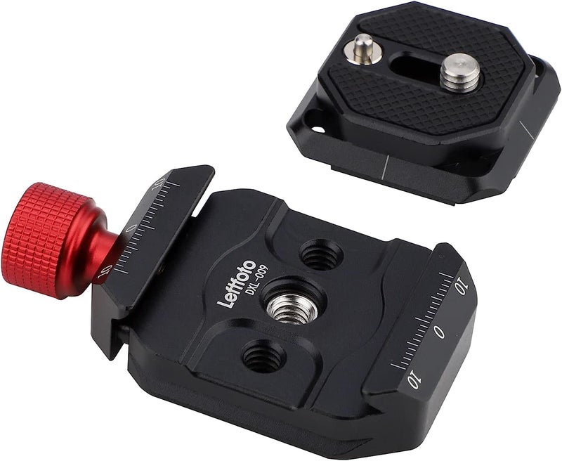 LEFTFOTO Camera Quick Release Plate Clamp kit with Arca Swiss Style Clamp,Quick Release Plate and 1/4" to 3/8" Screw Thread,for DSLR Camera, Tripod, Monopod, Ball Head,Cimbal Stabilzer. - Image 1