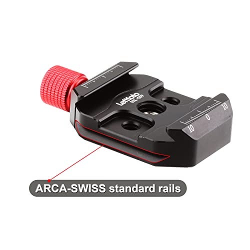 LEFTFOTO Camera Quick Release Plate Clamp kit with Arca Swiss Style Clamp,Quick Release Plate and 1/4" to 3/8" Screw Thread,for DSLR Camera, Tripod, Monopod, Ball Head,Cimbal Stabilzer. - Image 4