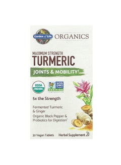 Garden of Life Garden of Life, Turmeric, Maximum Strength, 30 Vegan Tablets  - Image 1
