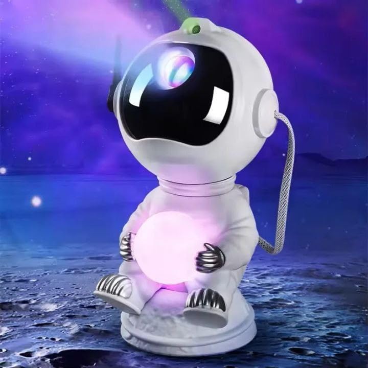 Astronaut and Galaxy LED Projector with Dynamic Nebula and Lunar Orb Night Light for Bedroom, Kids and Adults - Compatible with Remote Control - Image 1