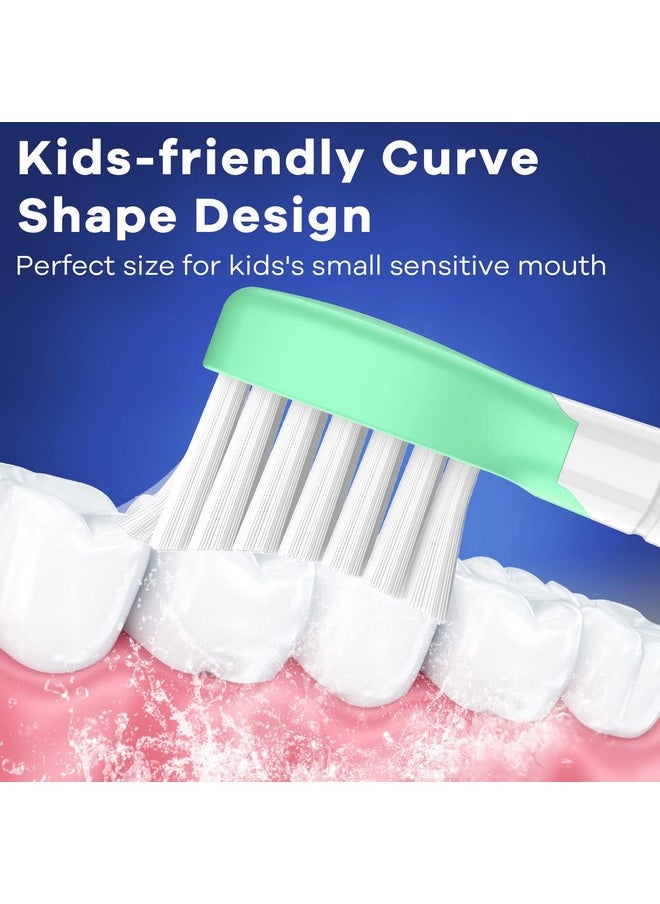 Toptheway - Kids Toothbrush Heads For Philips Sonicare: Soft Electric Replacement Brush Compatible With Phillips Hx6032/94 Hx6321 Hx6340 Hx6042 Hx6320 Hx6330 Compact Head For Child 35 Pink Girl Green Boy 8 Pack - Image 1