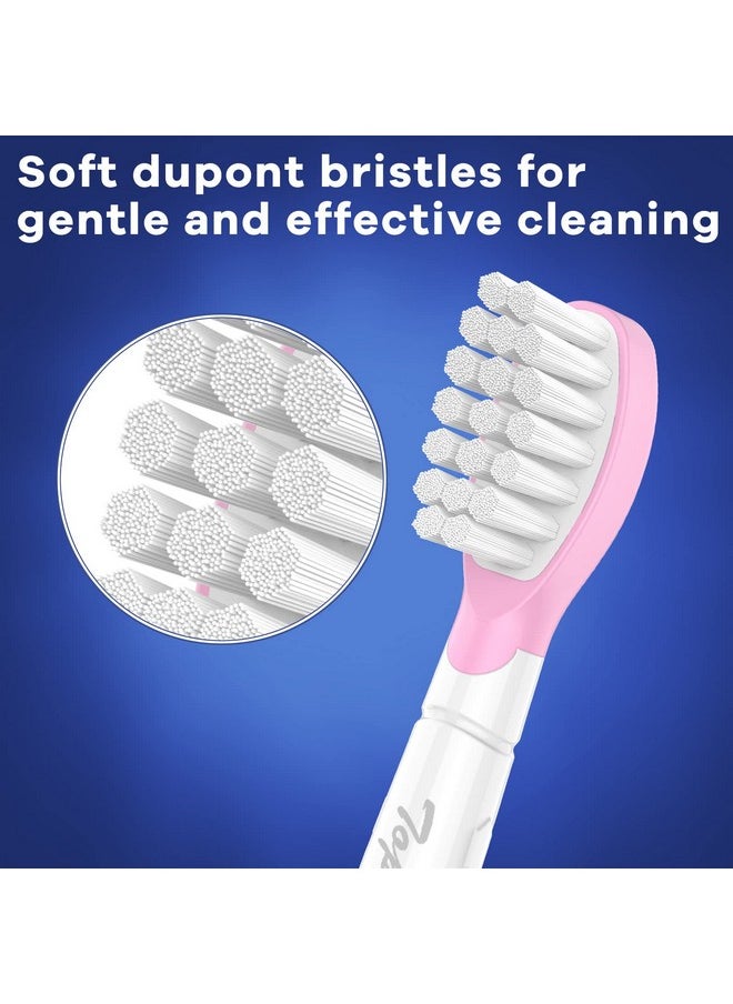 Toptheway - Kids Toothbrush Heads For Philips Sonicare: Soft Electric Replacement Brush Compatible With Phillips Hx6032/94 Hx6321 Hx6340 Hx6042 Hx6320 Hx6330 Compact Head For Child 35 Pink Girl Green Boy 8 Pack - Image 1