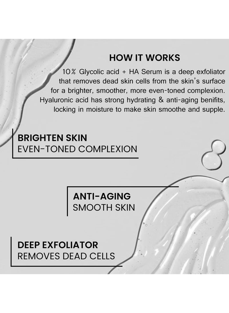BASPARI Baspari Glycolic Acid Serum 5% with Hyaluronic Acid Serum ,Bright & Anti Dark Spot Face Serum, Instant Glow 30ml  - Image 4