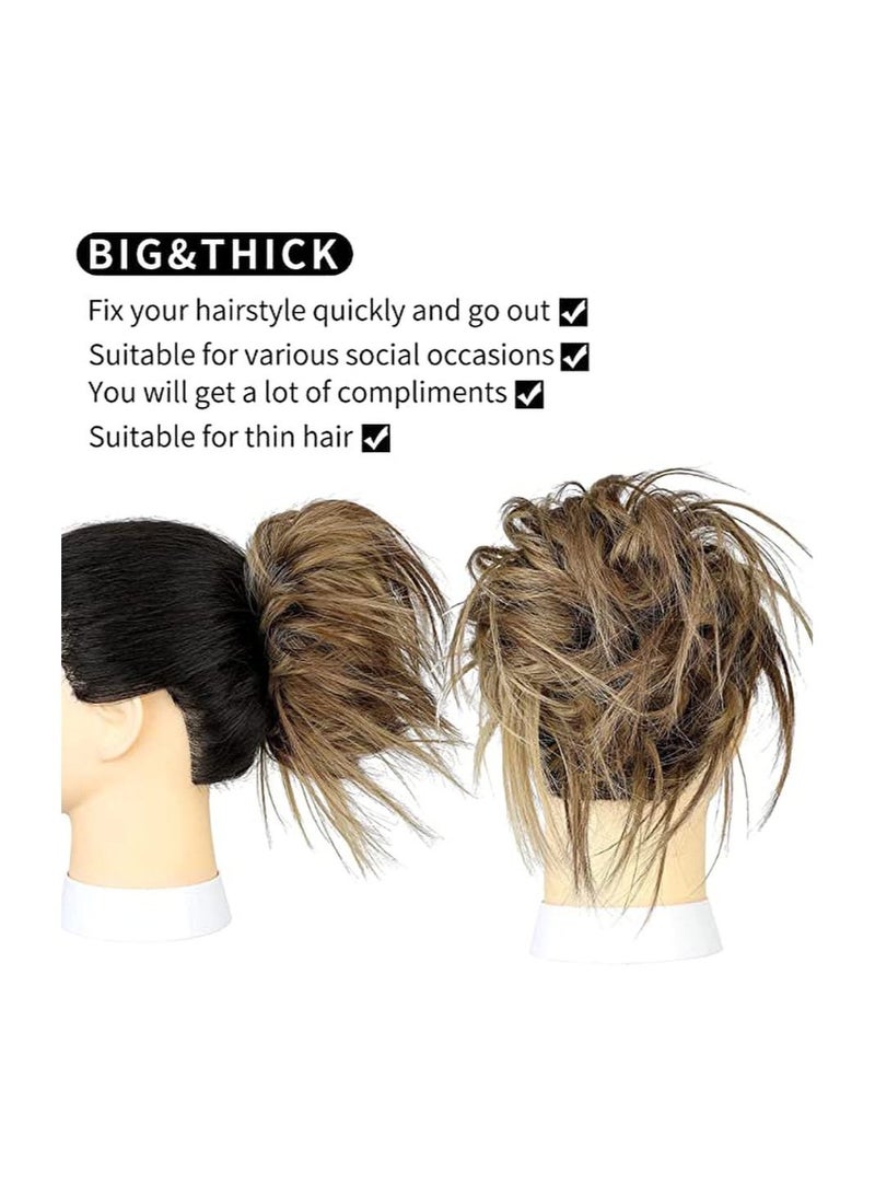 إستيل كعكة كوكتيل فوضوي ، وصلات شعر على شكل كعكة ، وصلات شعر مرن ، قطعة شعر ، وصلات شعر مستقيمة - Image 5