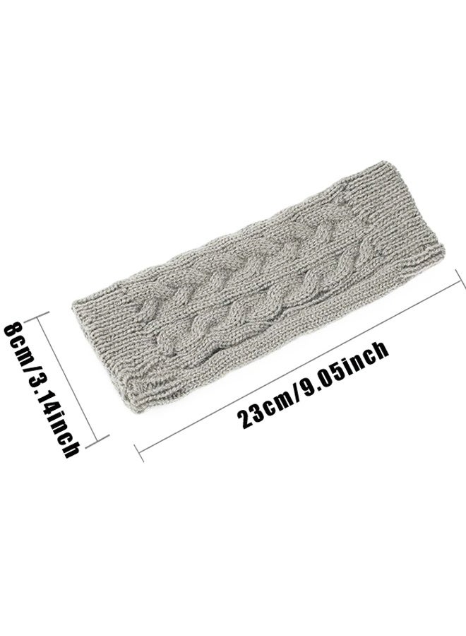 زوج واحد من قفازات تدفئة الذراع القصيرة للنساء، محبوكة، مناسبة لفصلي الخريف والشتاء، بدون أصابع، بطول المعصم. - Image 2