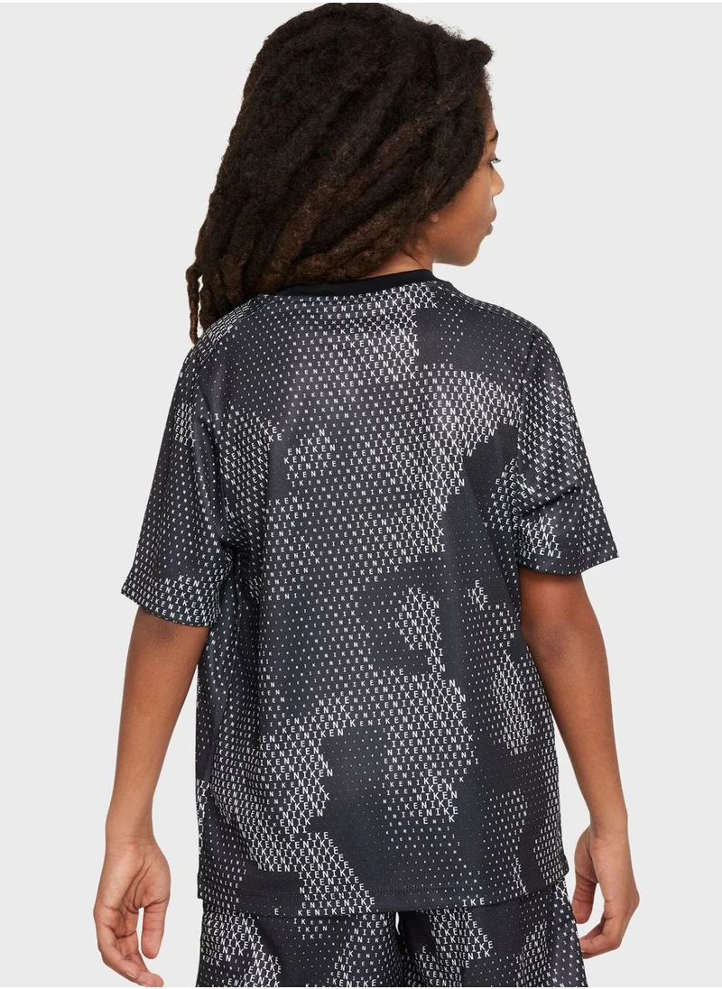 Nike Youth Dri-Fit Multi Aop T-Shirt