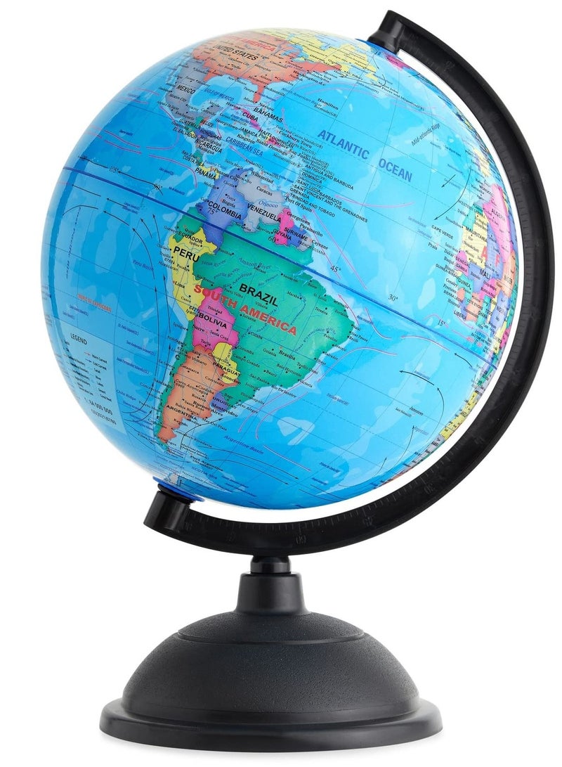 كرافت ماجيك ، خريطة العالم العالمية المثالية اللامعة 20 سم للأطفال وطلاب الجغرافيا والمعلمين. - Image 1