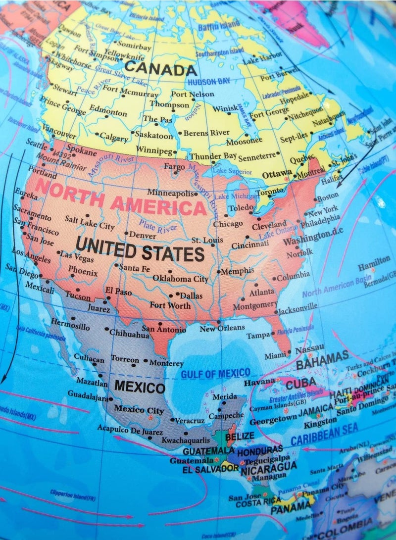 كرافت ماجيك ، خريطة العالم العالمية المثالية اللامعة 20 سم للأطفال وطلاب الجغرافيا والمعلمين. - Image 4