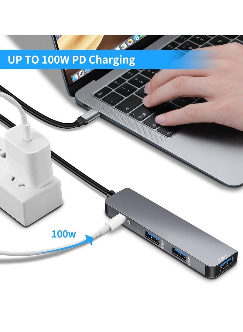 ELTRAZONE USB C Hub for MacBook Pro/Air, 4-in-1 USB-C to USB Adapter with 3 High-Speed USB 3.0 Ports and 1 USB-C PD/Data Port – Compact Multiport Docking Station for USB-C Laptops, iMac, Dell, Lenovo, Tablets, External Devices & More - Image 3