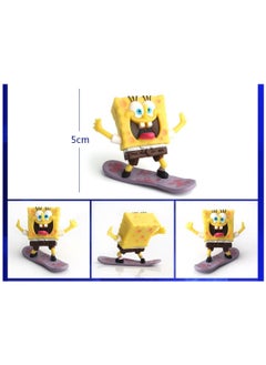 Y&D 8-Piece SpongeBob Figurines Model Toys Cake Decoration Doll Toys Multicolour  - Image 3