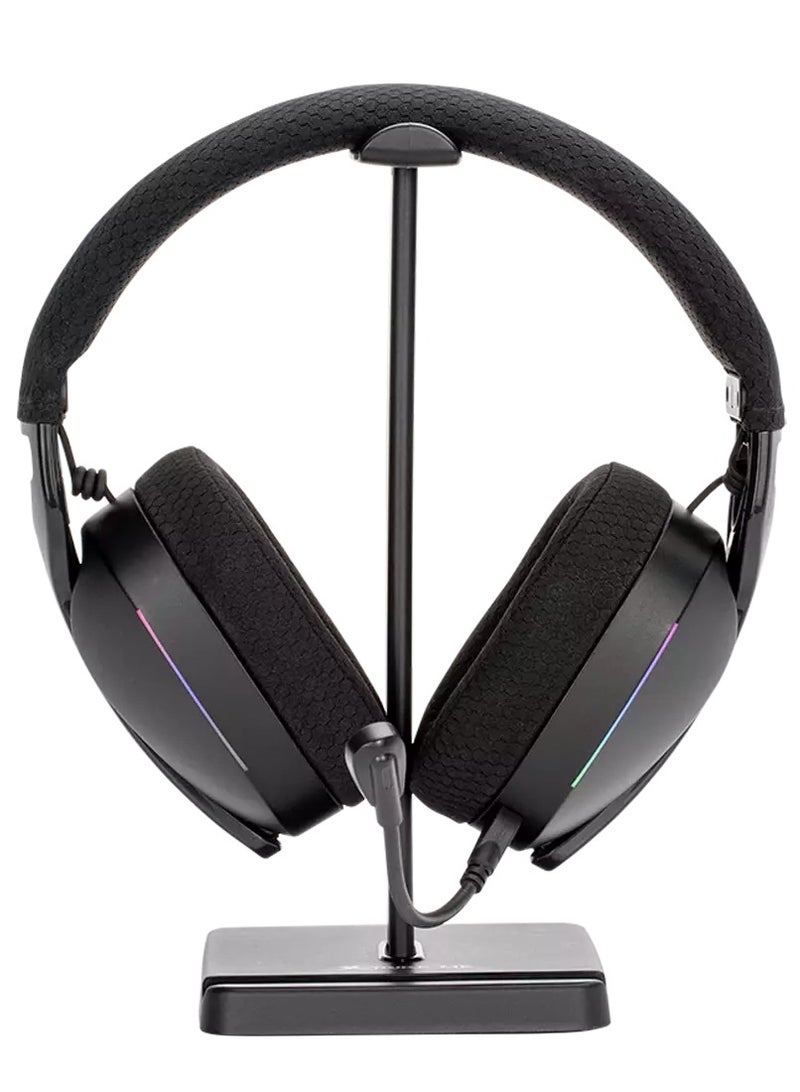 إكسترايك-مي حامل سماعة الألعاب HT08 - قاعدة مطاطية بتصميم مضاد للانزلاق - جسم قابل للفصل - أوزان داخلية إضافية لتحقيق التوازن - أسود - Image 2