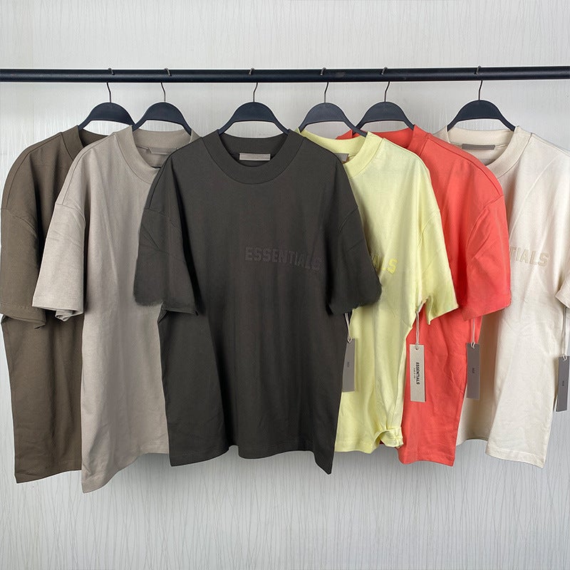 2022FW Short Sleeve T-shirt Velour Print FOG Essentials Ash Smoke - Image 5