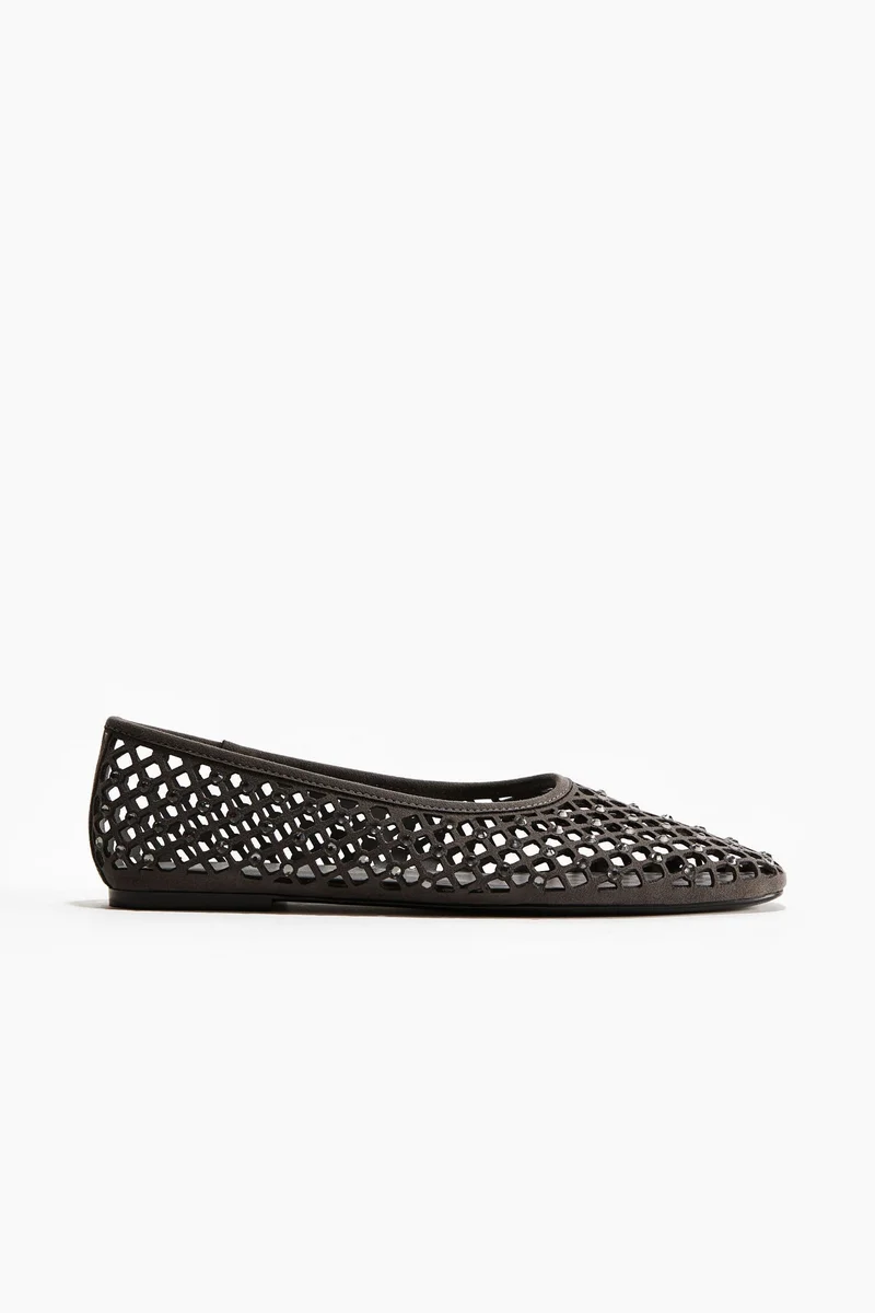 H&M Rhinestone-embellished ballet flats