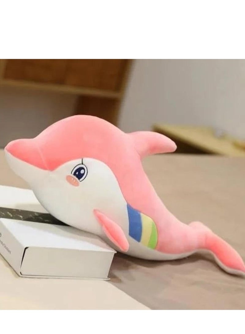 UNIVERSAL TOYS 40-Inch Dolphin Plush Doll - Soft & Cozy Sleeping Pillow | Perfect Gift for Kids & Adults | Cuddly Stuffed Animal for Bedtime & Decor | Ocean-Themed Birthday Gift (Pink)  - Image 1