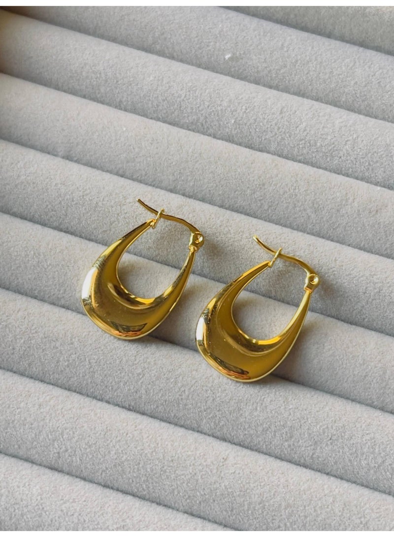 Elegant stainless steel earring