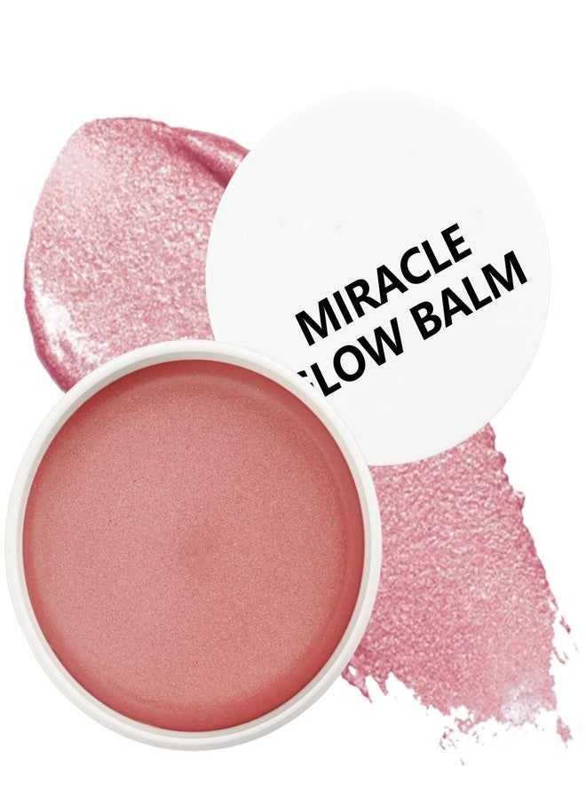 LYSdefeu Multi Glow Balm,Miracle Glow Balm Tinted Face Creamy Blush for Women Cheek Lip Eye,Hydrating Lightweight & Blendable Color,Shimmer Blusher Facial Makeup, Mother's Day Gift for Women-04 Pink Camellia - Image 1