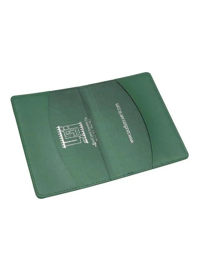Green Leather Passport Holder Wallet for Travel - Image 2