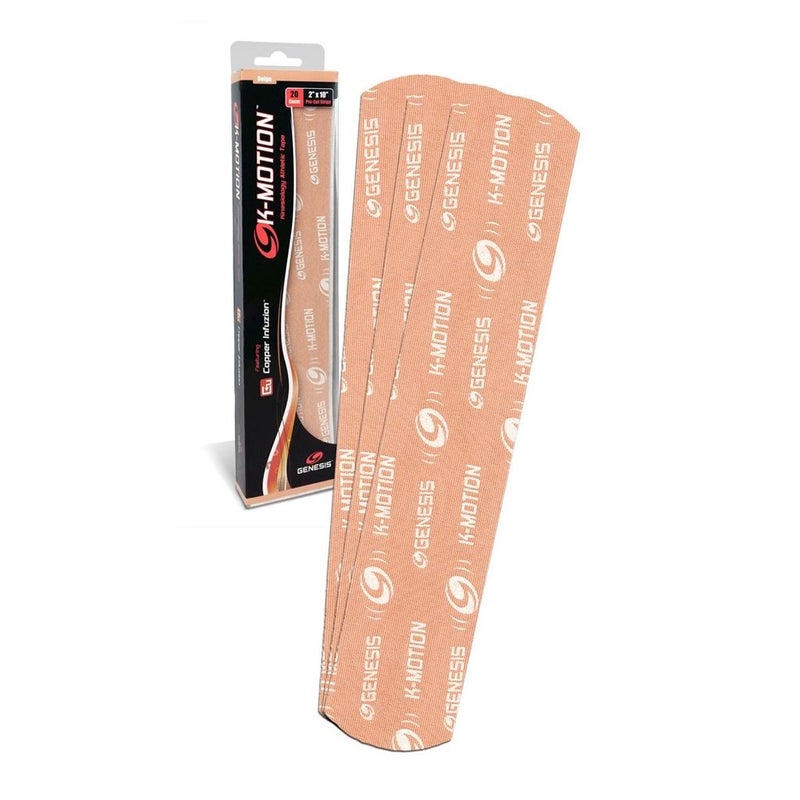 Genesis KMotion Tape with Copper Infuzion Beige PreCut Pack - Image 3