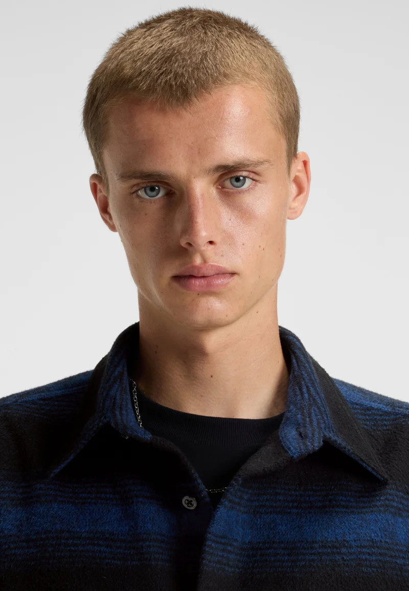 HUGO Oversized-fit shirt with shadow stripe