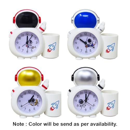 PARTEET Astronaut Alarm Clock with Pen Holder for Kids, Bedroom Astronaut Alarm Clock, Birthday Party Return Gifts for Kids(Black) - Image 5