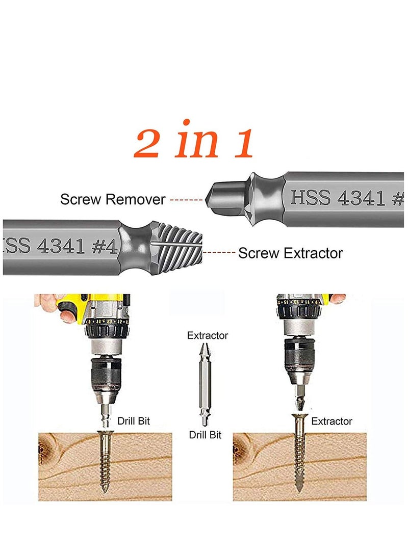 KASTWAVE 5 PCS High Speed Steel Hexagon Socket Set Screw Removal Kit Damaged Wire Stripping Screw Extractor Kit for Damaged Screw Extractor Kit - Image 4