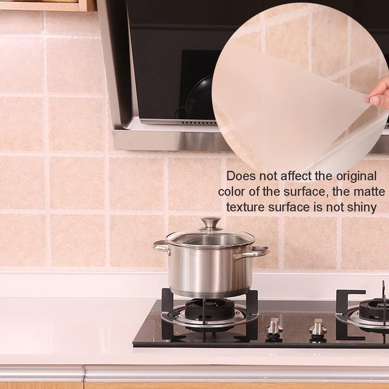 ERATO Clear Matte Self Adhesive Wallpaper Protective Film Oil Proof Removable Waterproof Kitchen Film for Table Countertop Kitchen (Clear Matte, 20 x 52 Inch) - Image 5