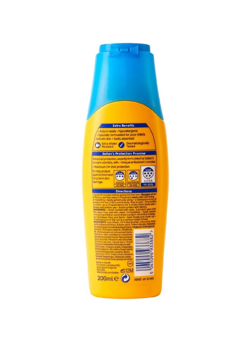 Soltan Kids Protect & Moisturise Suncare Lotion SPF 50+  [200ml] - Image 2