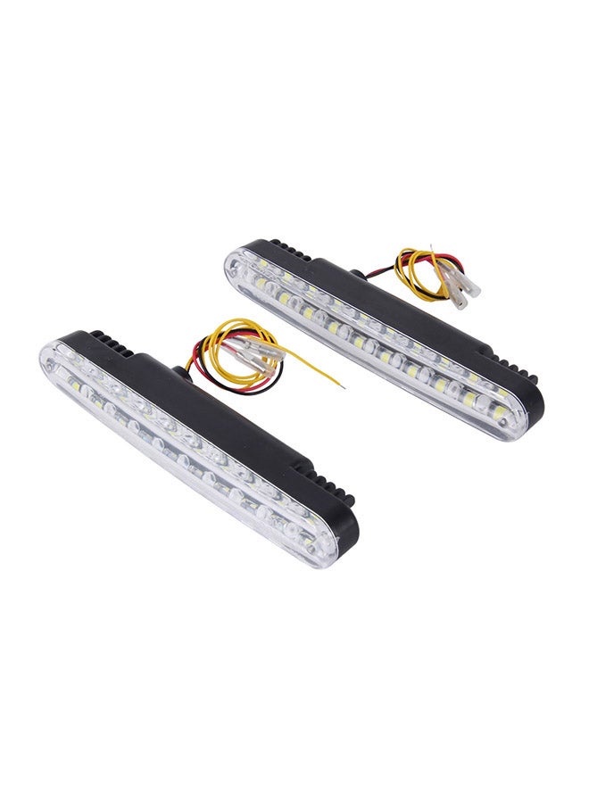 Loquat 2-Piece DC 12V 5W 350LM 6000K 18 SMD-5630-LEDs Circular Car DRL And Turn Light - Image 1