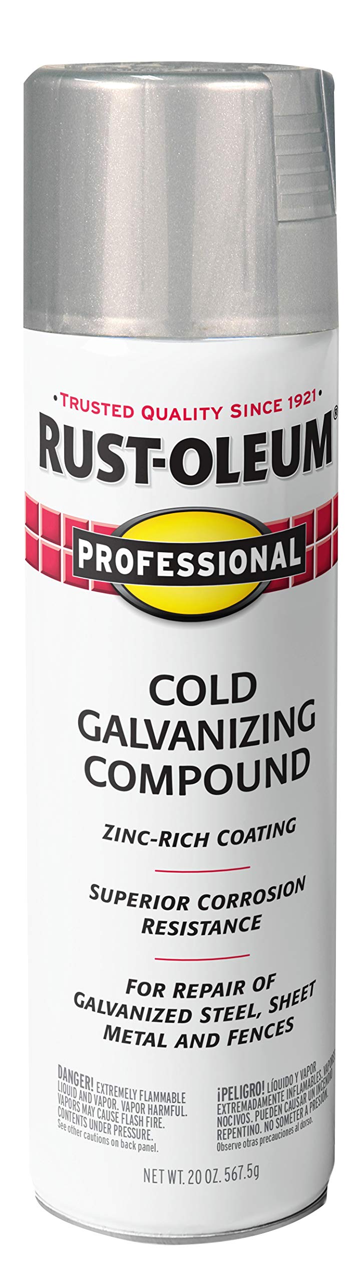 RUST-OLEUM 20 أونصة من رست-أوليوم 7585838 مركب جلفنة احترافي رمادي بارد بخاخ - Image 1